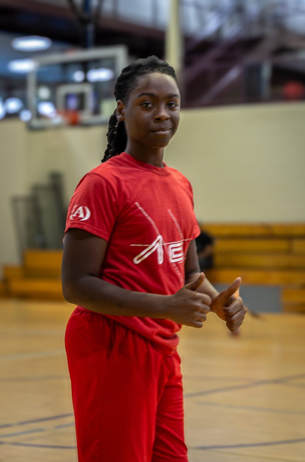 Young athlete ready for the next level on the court.
